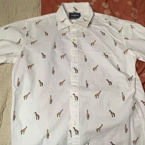 Bonobos mens dress shirt, giraffe print, worn once